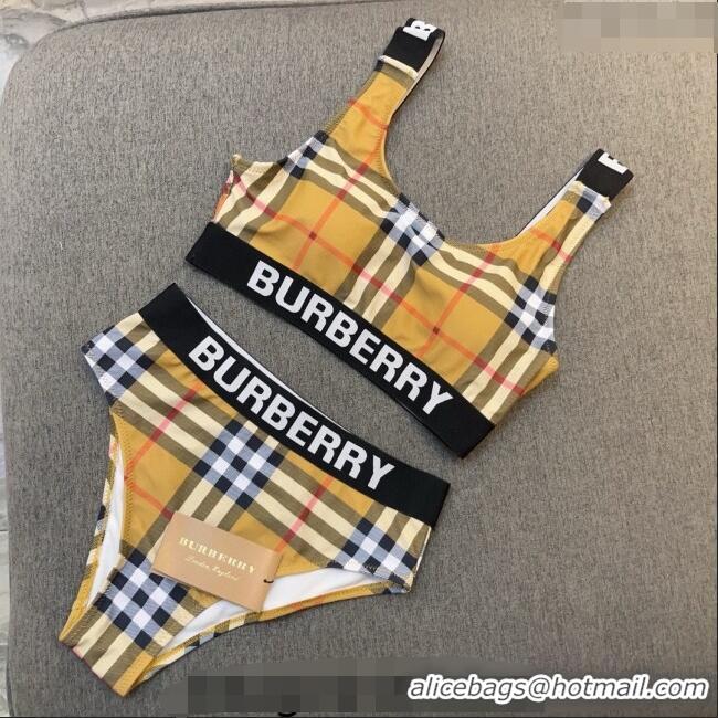 ​Top Quality Burberry Two Pieces Swimwear 0306 Apricot/Black 2024