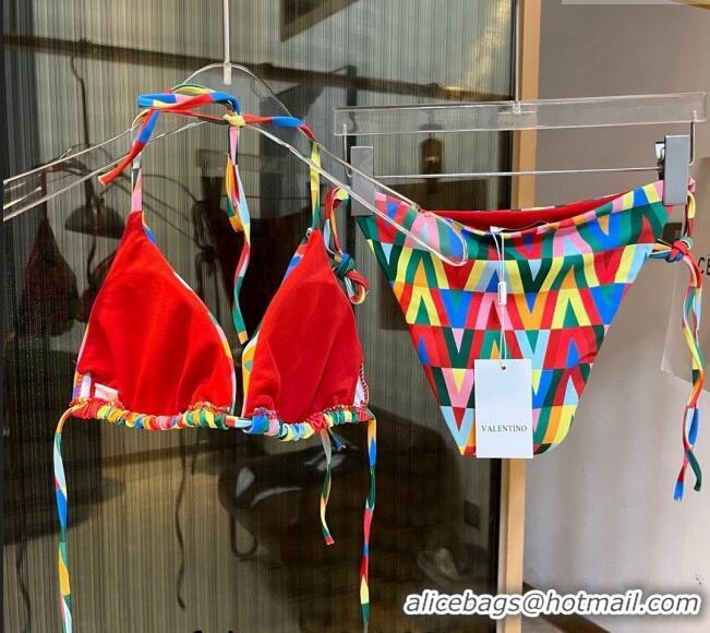 ​Famous Brand Valentino Swimwear 0306 Red/Multi 2024