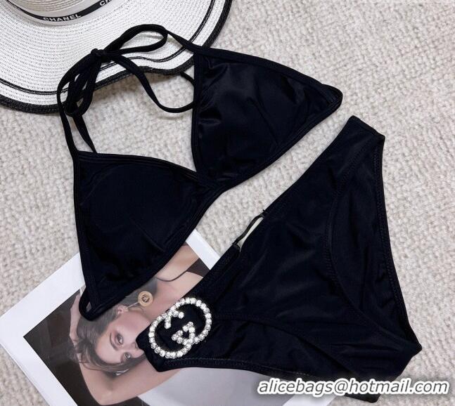 Buy Inexpensive Gucci Swimwear with Crystals GG G6072 Black 2024