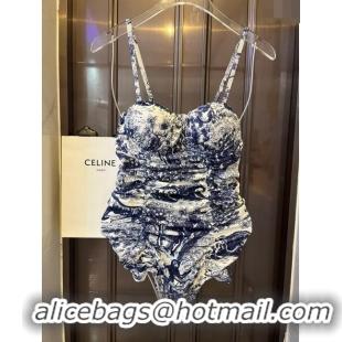 Pretty Style Dior Pleated Swimwear 0306 Blue 2024