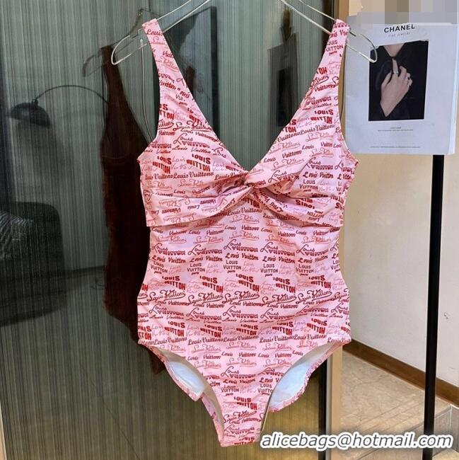 Popular Louis Vuitton One Piece Swimwear S0306 ignature/Pink 2024