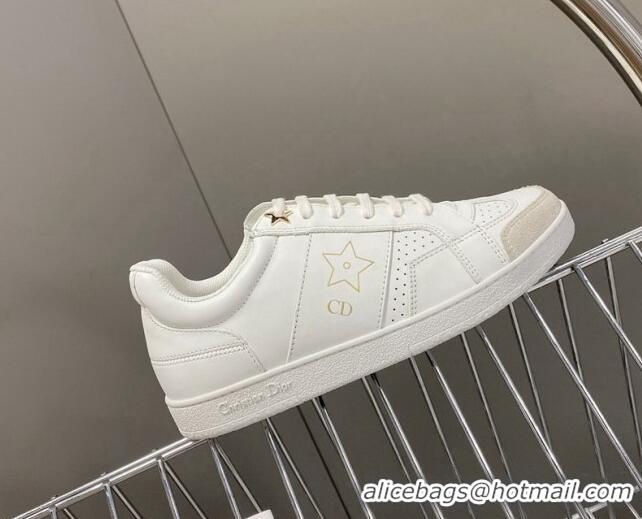 Purchase Dior CD Star Calfskin Sneakers White/Grey 325133