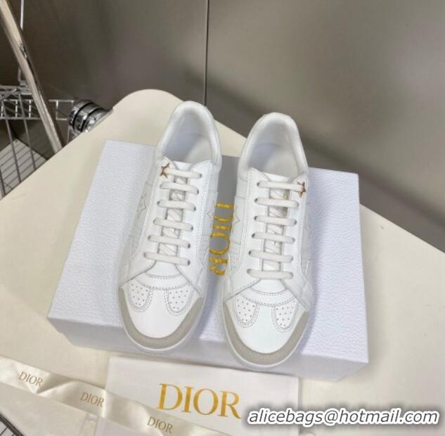 Purchase Dior CD Star Calfskin Sneakers White/Grey 325133