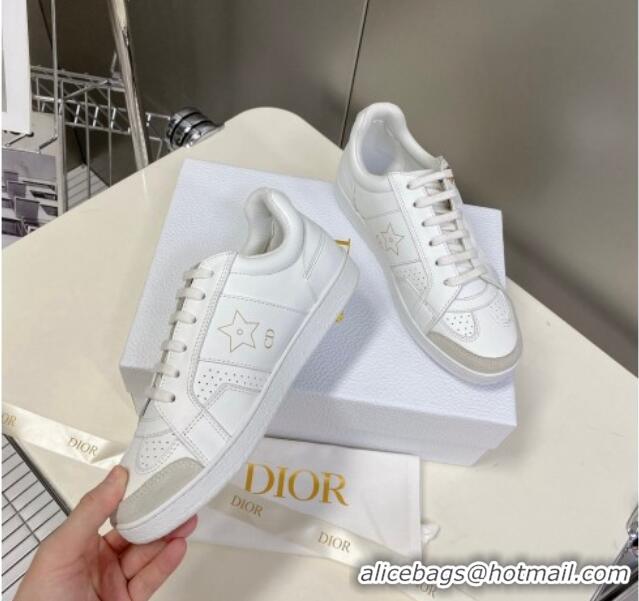 Purchase Dior CD Star Calfskin Sneakers White/Grey 325133