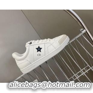 Cheap Price Dior CD Star Calfskin Sneakers White 325135