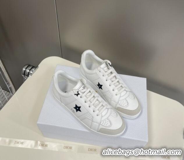 Cheap Price Dior CD Star Calfskin Sneakers White 325135