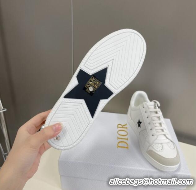 Cheap Price Dior CD Star Calfskin Sneakers White 325135