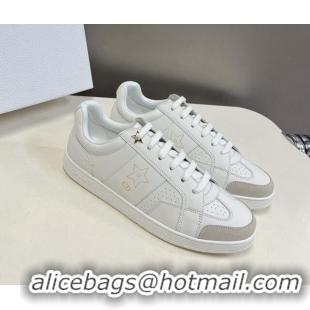 Good Quality Dior CD Star Calfskin Sneakers White 325139