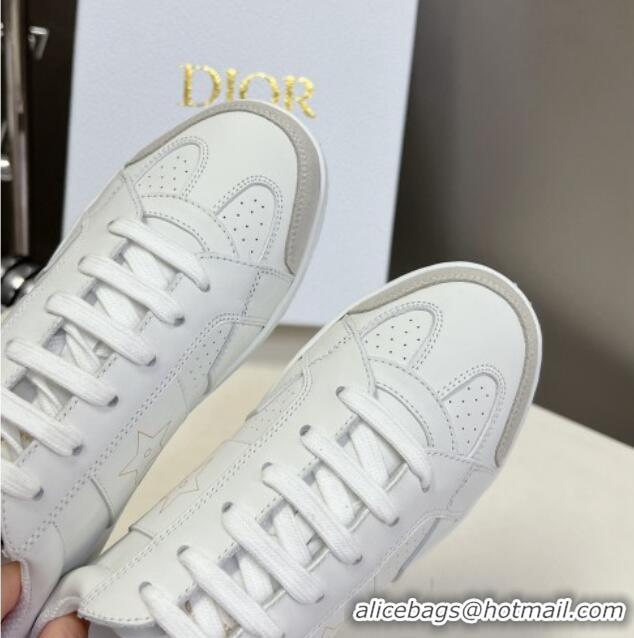 Good Quality Dior CD Star Calfskin Sneakers White 325139