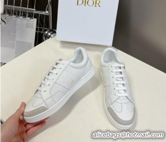 Good Quality Dior CD Star Calfskin Sneakers White 325139