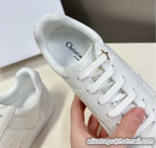 Good Quality Dior CD Star Calfskin Sneakers White 325139