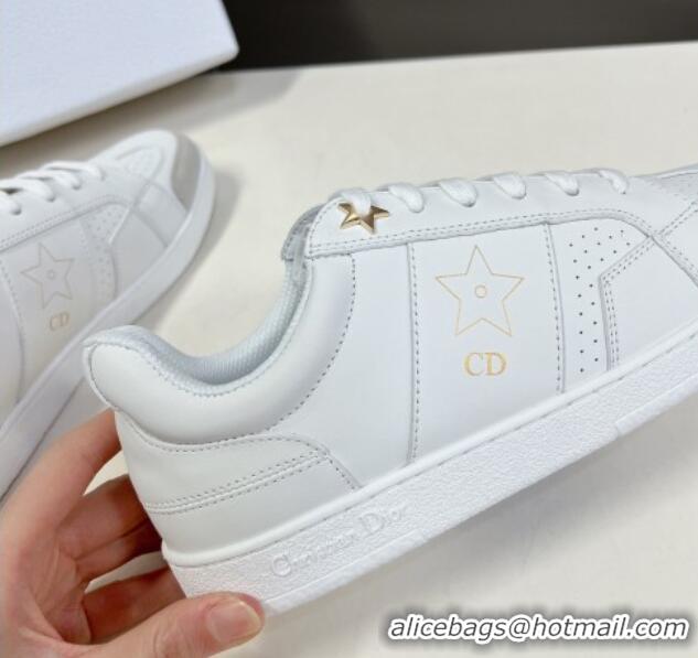 Good Quality Dior CD Star Calfskin Sneakers White 325139