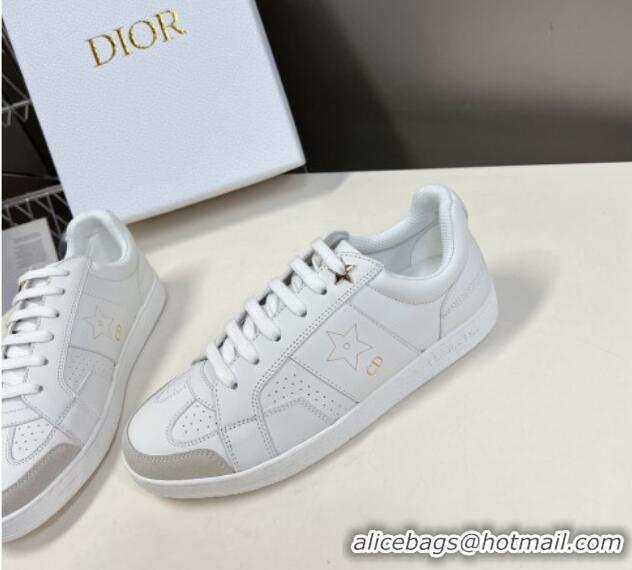 Good Quality Dior CD Star Calfskin Sneakers White 325139