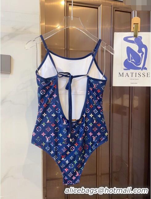 Reasonable Price Louis Vuitton One Piece Swimwear 0306 Blue/Multicolor 2024