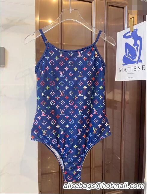 Reasonable Price Louis Vuitton One Piece Swimwear 0306 Blue/Multicolor 2024