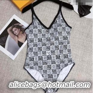 ​Trendy Design Louis Vuitton One Piece Swimwear L6060 Damier/Grey/Black/White 2024