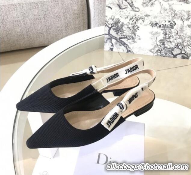 Big Discount Dior J'Adior Slingback 6.5cm Pumps/Ballet Flat in Black Fabric 325151