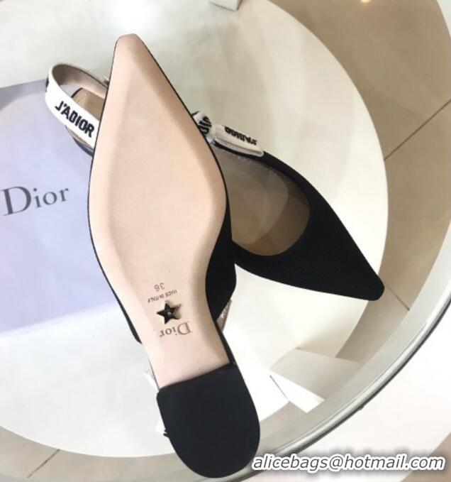 Big Discount Dior J'Adior Slingback 6.5cm Pumps/Ballet Flat in Black Fabric 325151