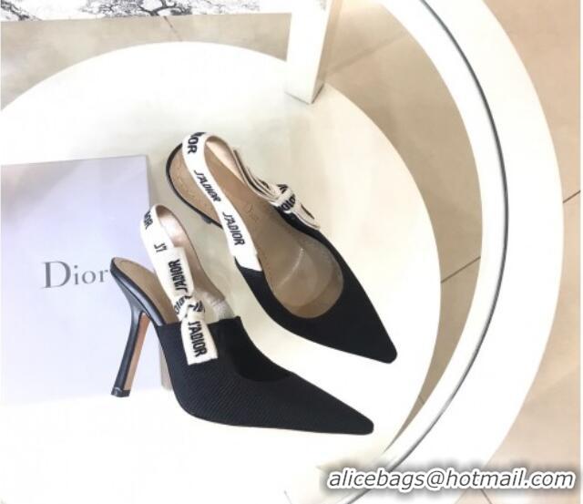 Big Discount Dior J'Adior Slingback 6.5cm Pumps/Ballet Flat in Black Fabric 325151