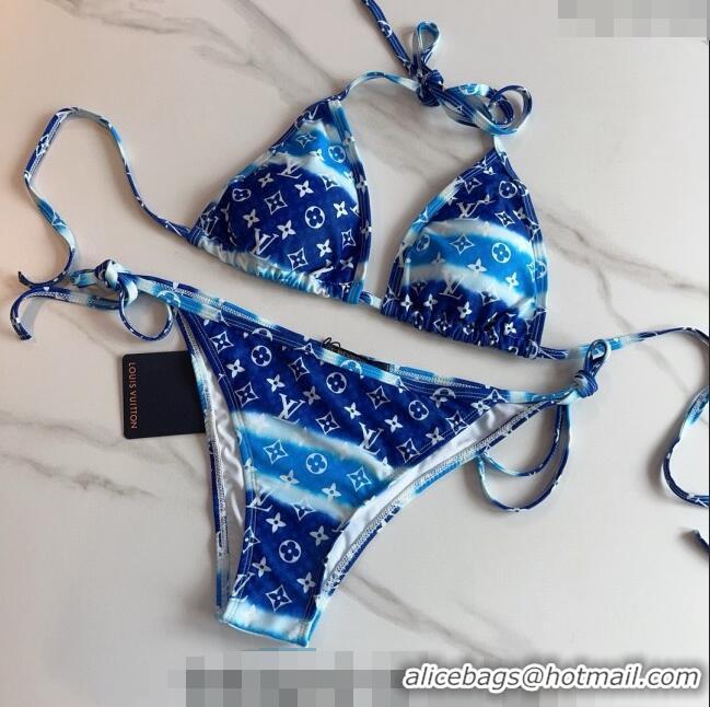 ​Top Quality Louis Vuitton Two Pieces Swimwear 030601 Gradient Blue 2024