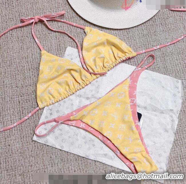 Trendy Design Louis Vuitton Two-Pieces Swimwear 030601 Yellow/Pink 2024