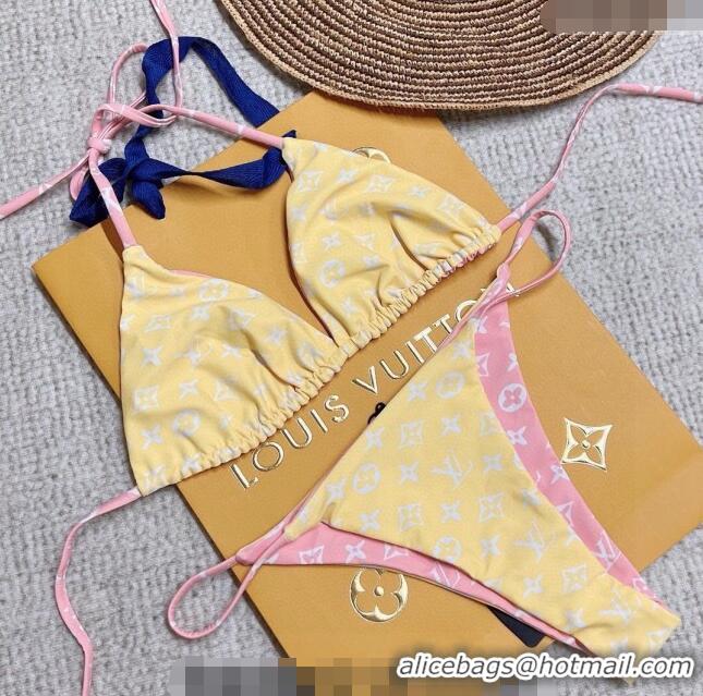 Trendy Design Louis Vuitton Two-Pieces Swimwear 030601 Yellow/Pink 2024