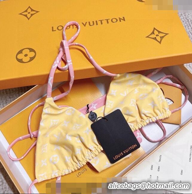 Trendy Design Louis Vuitton Two-Pieces Swimwear 030601 Yellow/Pink 2024