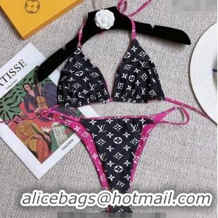 Discount Louis Vuitton Two-Pieces Swimwear 030601 Black/Pink 2024