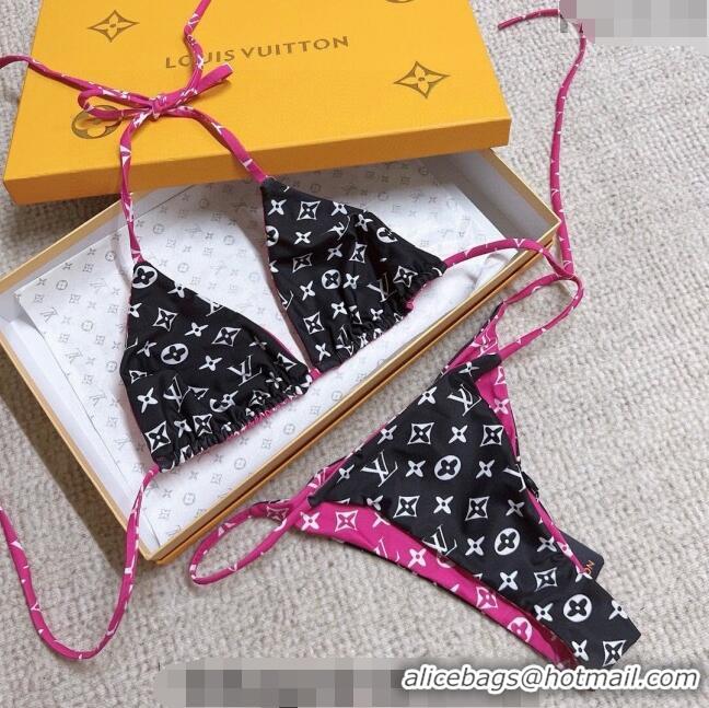 Discount Louis Vuitton Two-Pieces Swimwear 030601 Black/Pink 2024