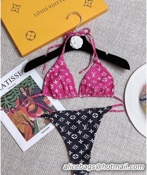 Discount Louis Vuitton Two-Pieces Swimwear 030601 Black/Pink 2024