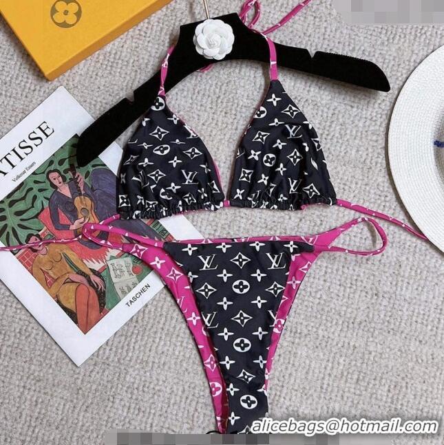 Discount Louis Vuitton Two-Pieces Swimwear 030601 Black/Pink 2024