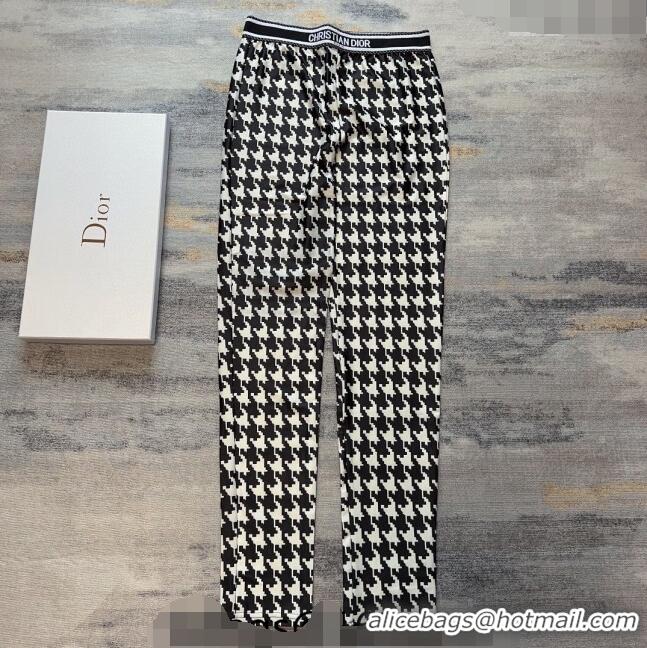 ​Grade Discount Dior Houndstooth Yoga Activewear 0306 Black/White 2024