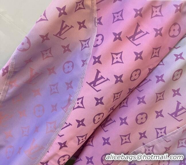 ​Good Quality Louis Vuitton Yoga Activewear 0306 Gradient Purple 2024