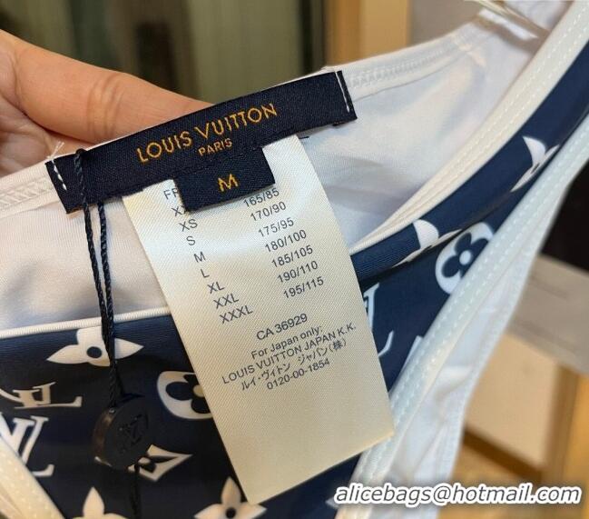 ​Luxurious Louis Vuitton Two Pieces Swimwear 030601 Blue/White 2024