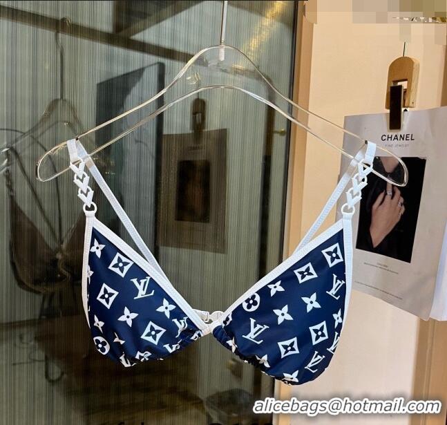 ​Luxurious Louis Vuitton Two Pieces Swimwear 030601 Blue/White 2024