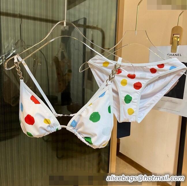 Top Design Louis Vuitton Two Pieces Swimwear 030601 White/Dots Painting 2024