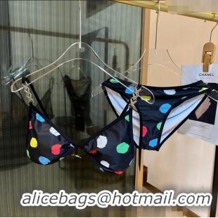 ​Best Price Louis Vuitton Two Pieces Swimwear 030601 Black/Dots Painting 2024