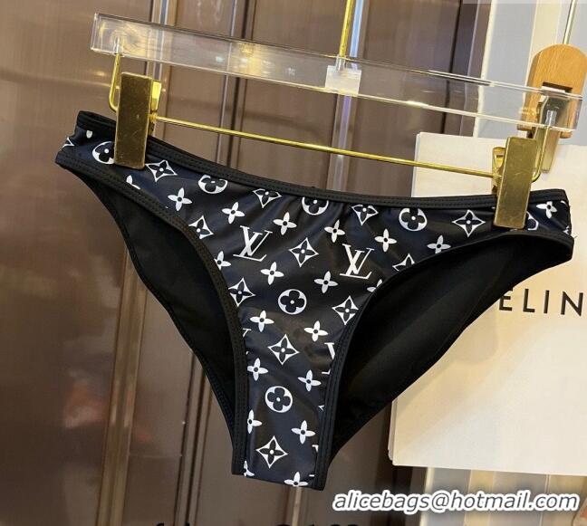 ​Top Quality Louis Vuitton Two Pieces Swimwear 030601 Black/White/Gold 2024