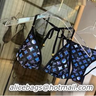 ​Top Quality Louis Vuitton Two Pieces Swimwear 030601 Blue/Printed Monogram 2024