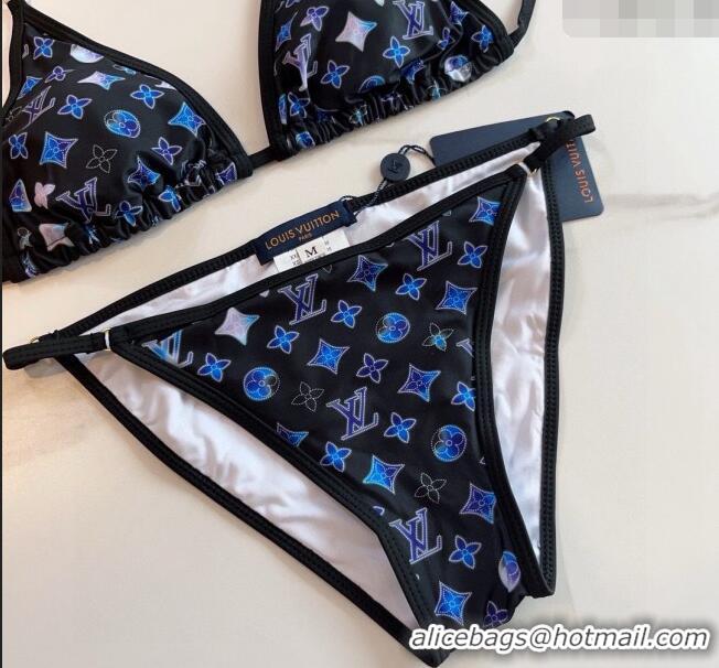 ​Top Quality Louis Vuitton Two Pieces Swimwear 030601 Blue/Printed Monogram 2024