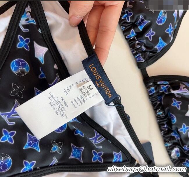 ​Top Quality Louis Vuitton Two Pieces Swimwear 030601 Blue/Printed Monogram 2024