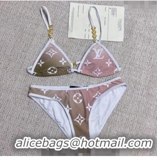 ​Luxury Discount Louis Vuitton Two Pieces Swimwear 030601 Pink/Grey 2024