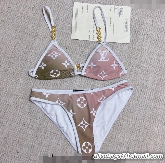 ​Luxury Discount Louis Vuitton Two Pieces Swimwear 030601 Pink/Grey 2024