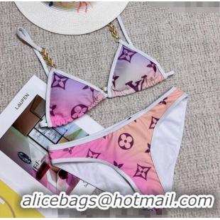 ​Popular Style Louis Vuitton Two Pieces Swimwear 030601 Pink/Purple 2024