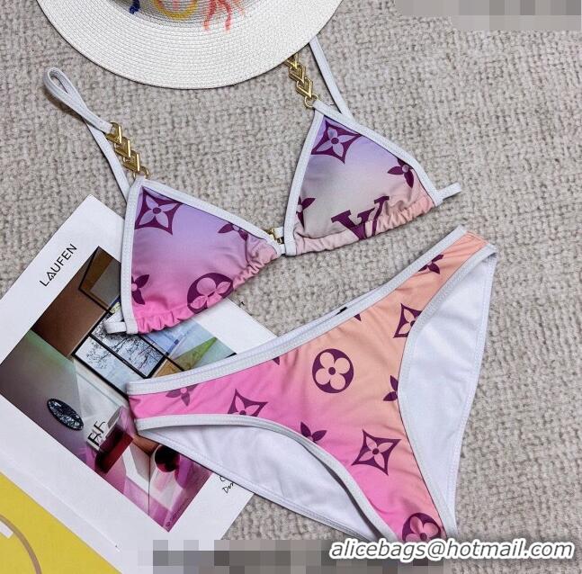 ​Popular Style Louis Vuitton Two Pieces Swimwear 030601 Pink/Purple 2024