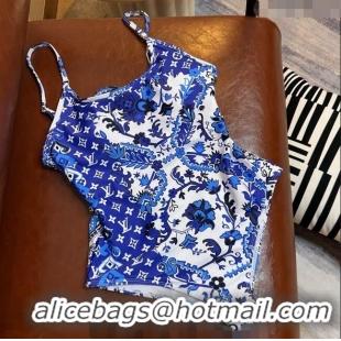 ​Good Taste Louis Vuitton One Piece Swimwear 030602 Blue/White 2024