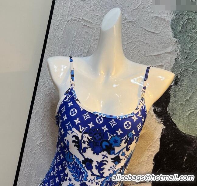 ​Good Taste Louis Vuitton One Piece Swimwear 030602 Blue/White 2024