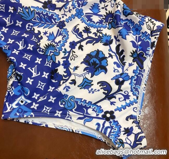 ​Good Taste Louis Vuitton One Piece Swimwear 030602 Blue/White 2024