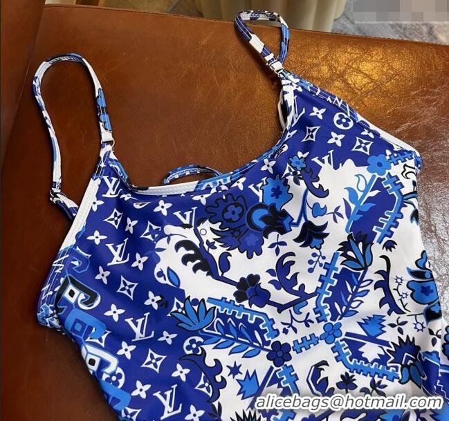 ​Good Taste Louis Vuitton One Piece Swimwear 030602 Blue/White 2024