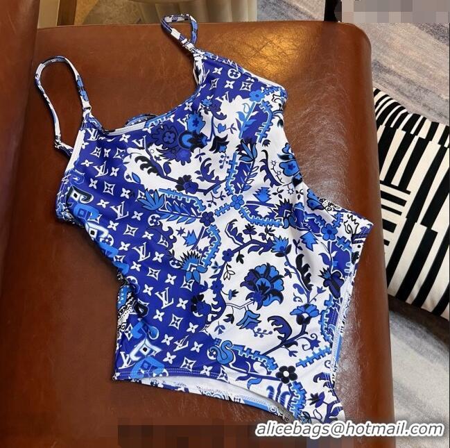 ​Good Taste Louis Vuitton One Piece Swimwear 030602 Blue/White 2024